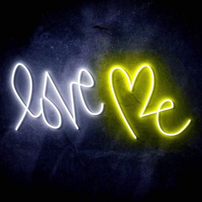 Love Me with Heart Ultra-Bright LED Sign with Remote (Neon-Style, LED Technology) - Way Up Gifts