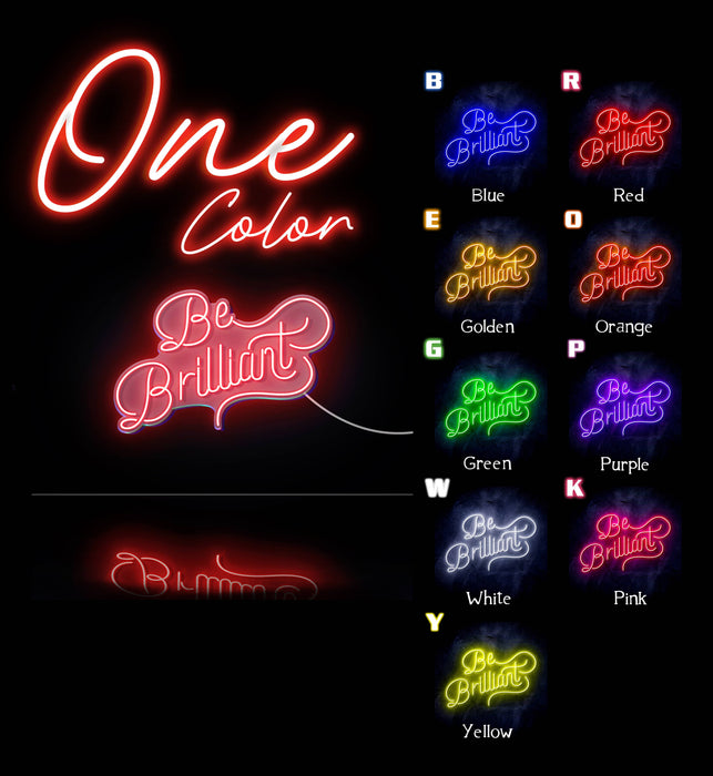 Be Brilliant Ultra-Bright LED Sign with Remote (Neon-Style, LED Technology) - Way Up Gifts