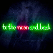 To The Moon and Back Ultra-Bright LED Sign with Remote (Neon-Style, LED Technology) - LED Gift Works