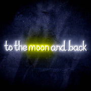 To The Moon and Back Ultra-Bright LED Sign with Remote (Neon-Style, LED Technology) - LED Gift Works