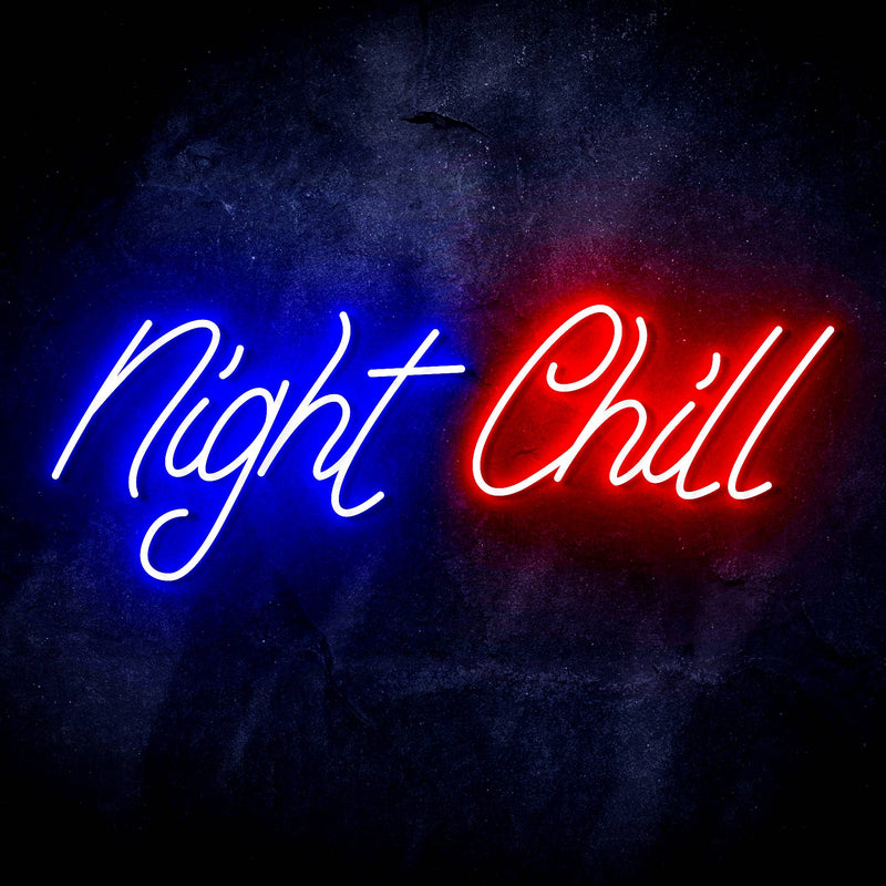 Night Chill Ultra-Bright LED Sign with Remote (Neon-Style, LED Technology) - LED Gift Works