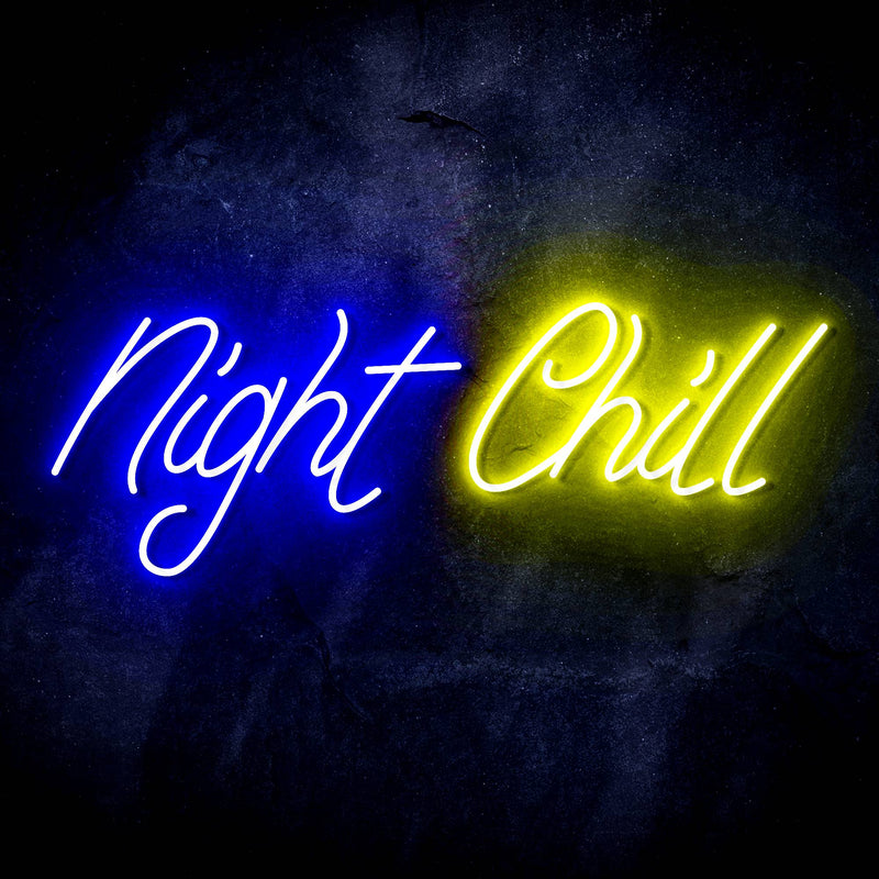 Night Chill Ultra-Bright LED Sign with Remote (Neon-Style, LED Technology) - LED Gift Works