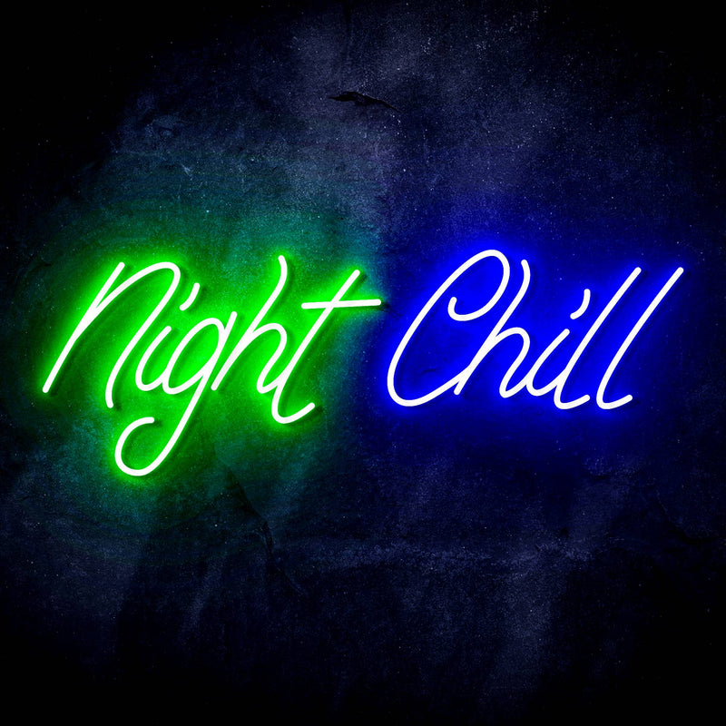 Night Chill Ultra-Bright LED Sign with Remote (Neon-Style, LED Technology) - LED Gift Works