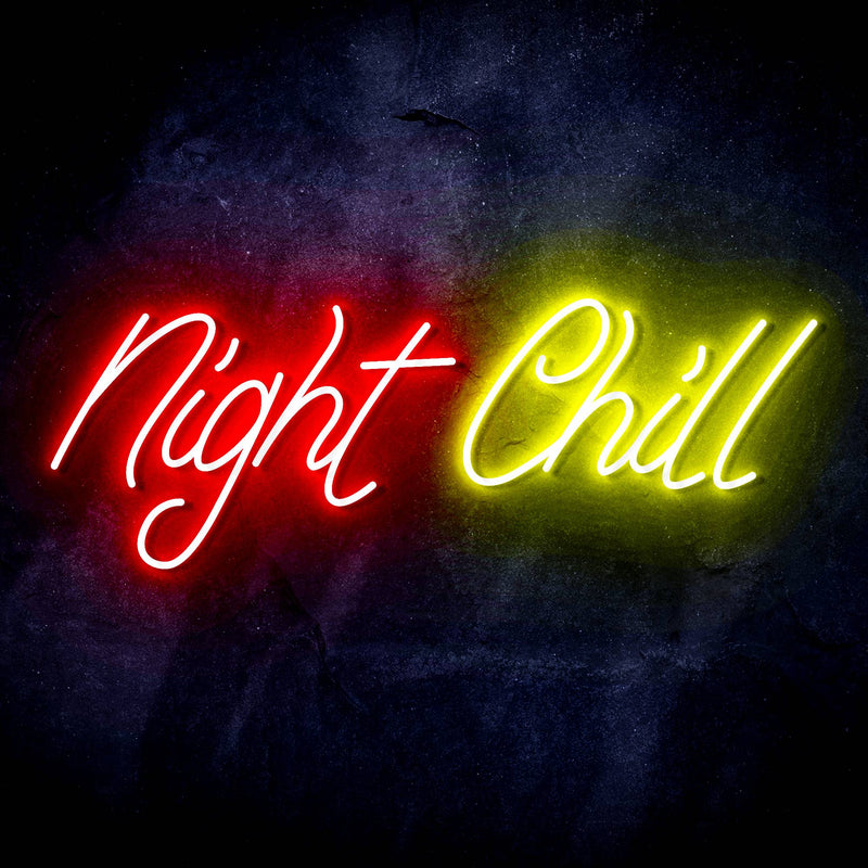 Night Chill Ultra-Bright LED Sign with Remote (Neon-Style, LED Technology) - LED Gift Works