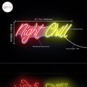 Night Chill Ultra-Bright LED Sign with Remote (Neon-Style, LED Technology) - LED Gift Works