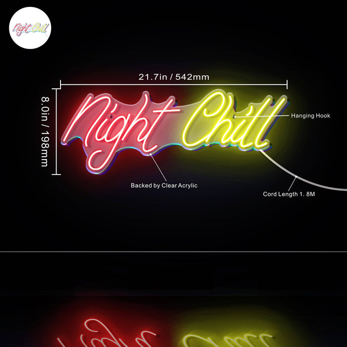 Night Chill Ultra-Bright LED Sign with Remote (Neon-Style, LED Technology) - Way Up Gifts