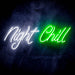 Night Chill Ultra-Bright LED Sign with Remote (Neon-Style, LED Technology) - Way Up Gifts