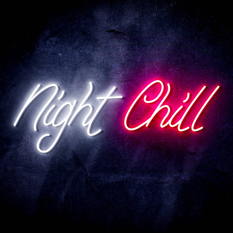 Night Chill Ultra-Bright LED Sign with Remote (Neon-Style, LED Technology) - LED Gift Works