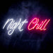 Night Chill Ultra-Bright LED Sign with Remote (Neon-Style, LED Technology) - Way Up Gifts