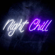 Night Chill Ultra-Bright LED Sign with Remote (Neon-Style, LED Technology) - LED Gift Works