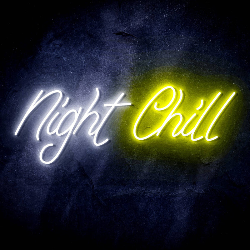 Night Chill Ultra-Bright LED Sign with Remote (Neon-Style, LED Technology) - LED Gift Works
