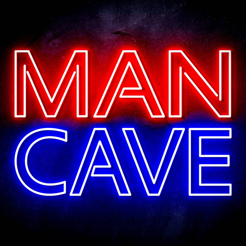 Large Text Man Cave Ultra-Bright LED Sign with Remote (Neon-Style, LED Technology) - LED Gift Works