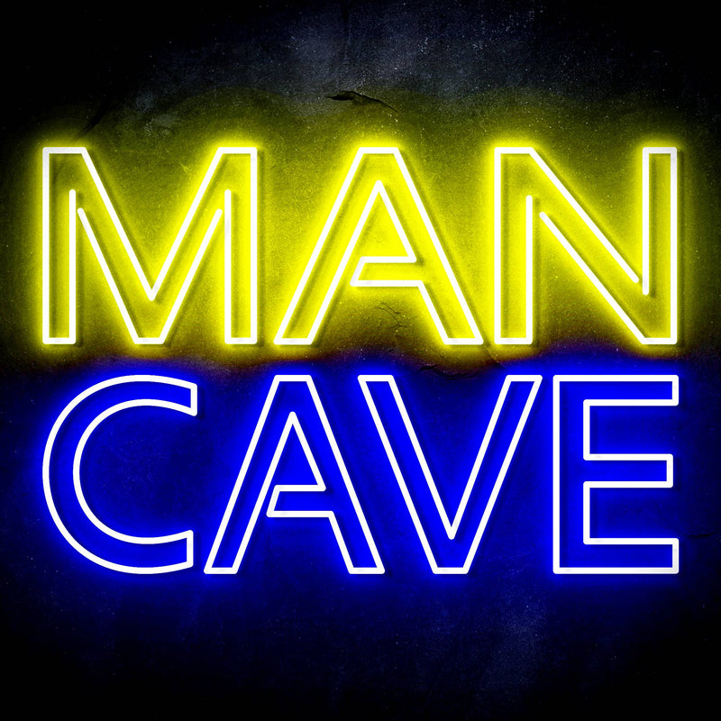 Led Sign Man Large Text Man Cave Ultra-Bright LED Sign with Remote (Neon-Style, LED ...