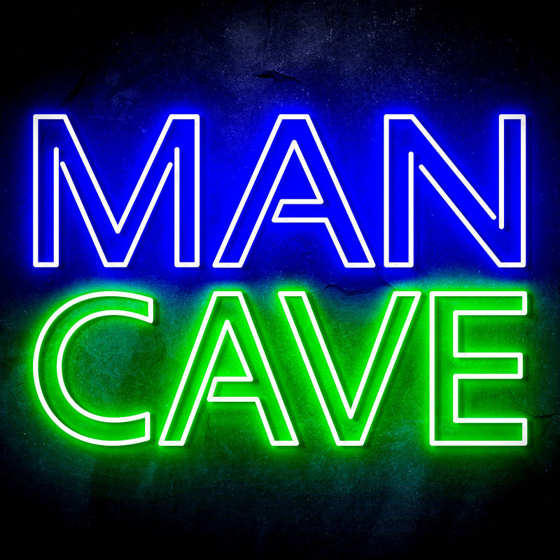 Large Text Man Cave Ultra-Bright LED Sign with Remote (Neon-Style, LED Technology) - LED Gift Works