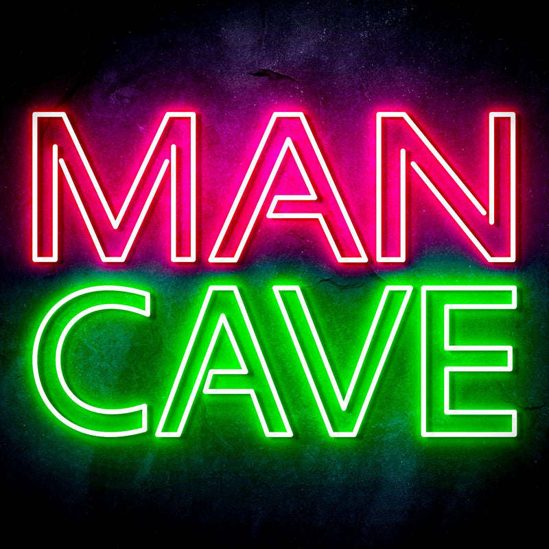 Large Text Man Cave Ultra-Bright LED Sign with Remote (Neon-Style, LED Technology) - LED Gift Works