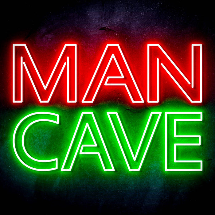 Large Text Man Cave Ultra-Bright LED Sign with Remote (Neon-Style, LED Technology) - Way Up Gifts