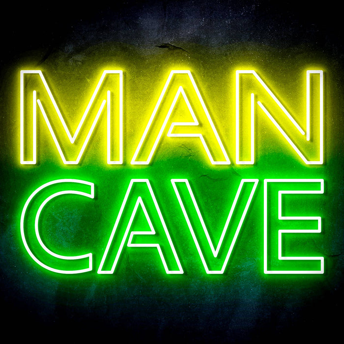 Large Text Man Cave Ultra-Bright LED Sign with Remote (Neon-Style, LED Technology) - Way Up Gifts
