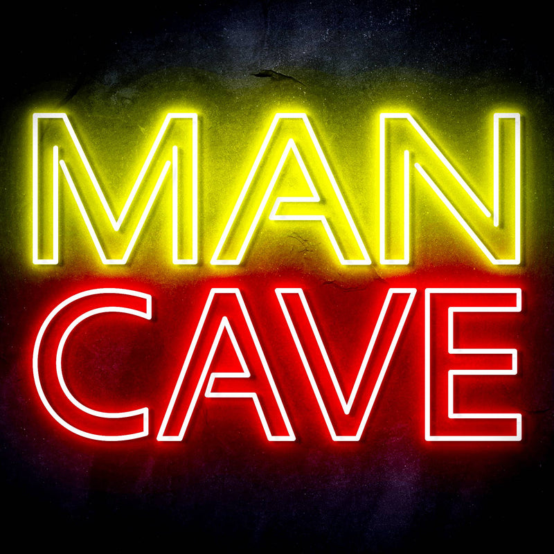Large Text Man Cave Ultra-Bright LED Sign with Remote (Neon-Style, LED Technology) - LED Gift Works