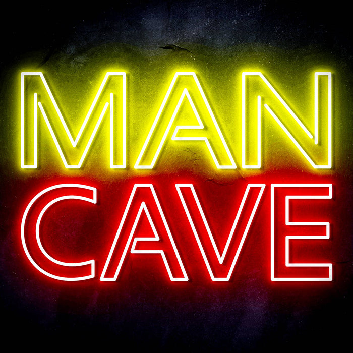 Large Text Man Cave Ultra-Bright LED Sign with Remote (Neon-Style, LED Technology) - Way Up Gifts