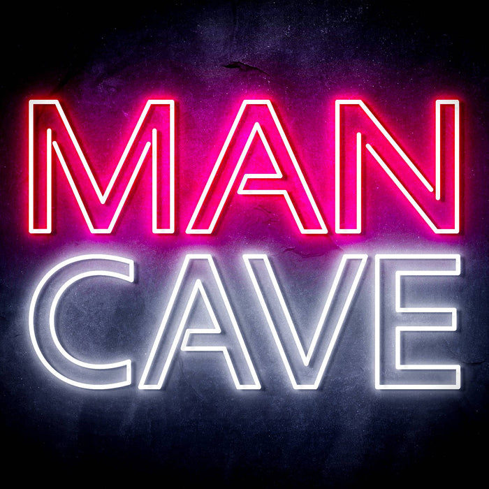 Large Text Man Cave Ultra-Bright LED Sign with Remote (Neon-Style, LED Technology) - Way Up Gifts