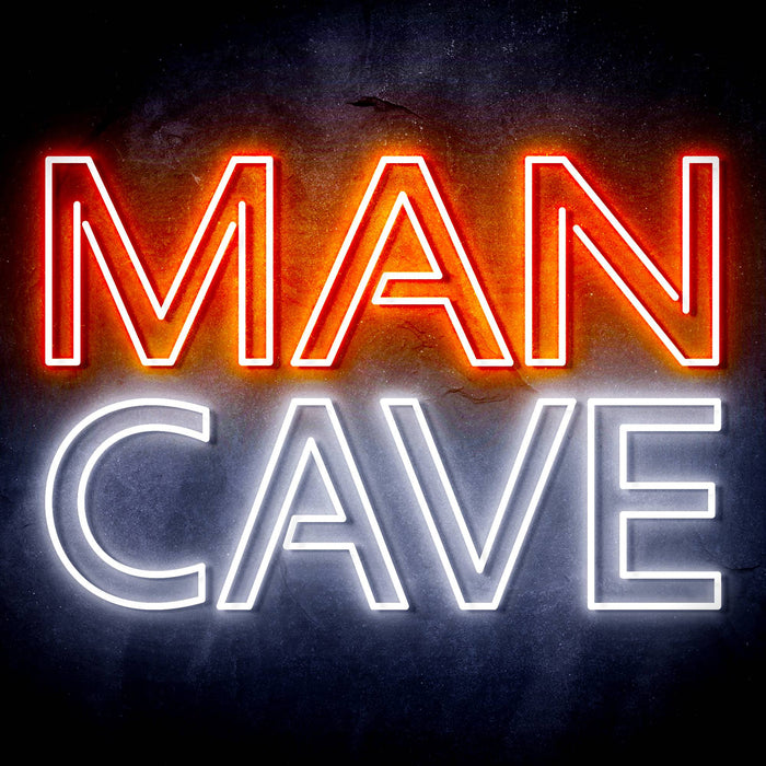 Large Text Man Cave Ultra-Bright LED Sign with Remote (Neon-Style, LED Technology) - Way Up Gifts