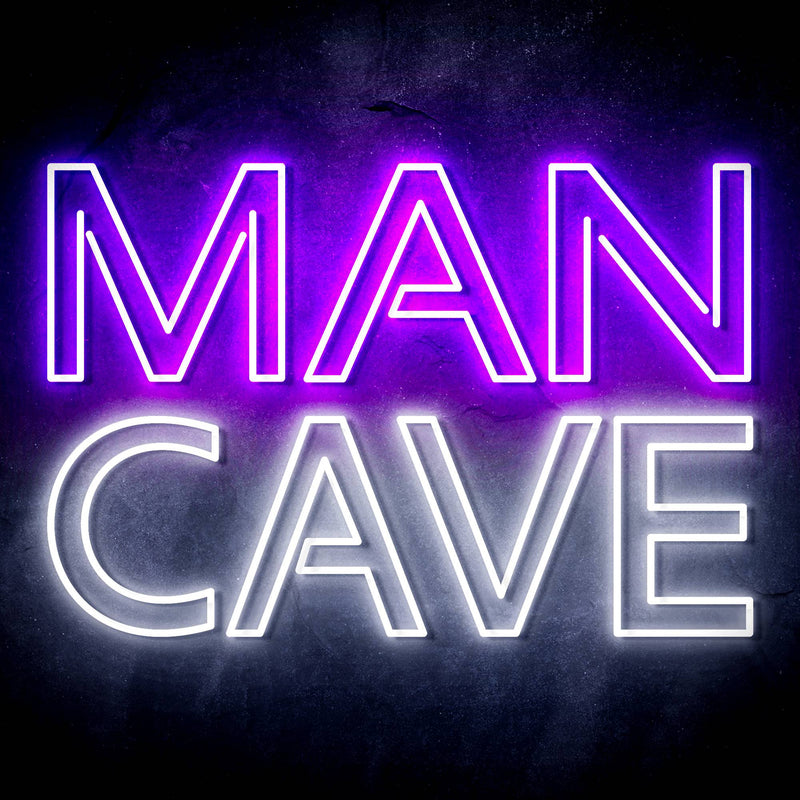 Large Text Man Cave Ultra-Bright LED Sign with Remote (Neon-Style, LED Technology) - LED Gift Works