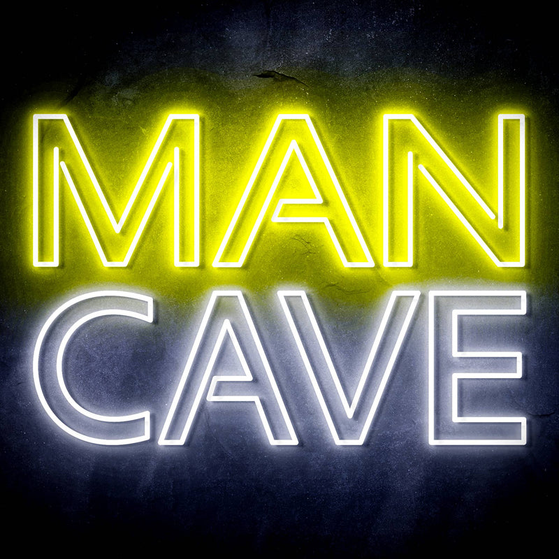 Large Text Man Cave Ultra-Bright LED Sign with Remote (Neon-Style, LED Technology) - LED Gift Works