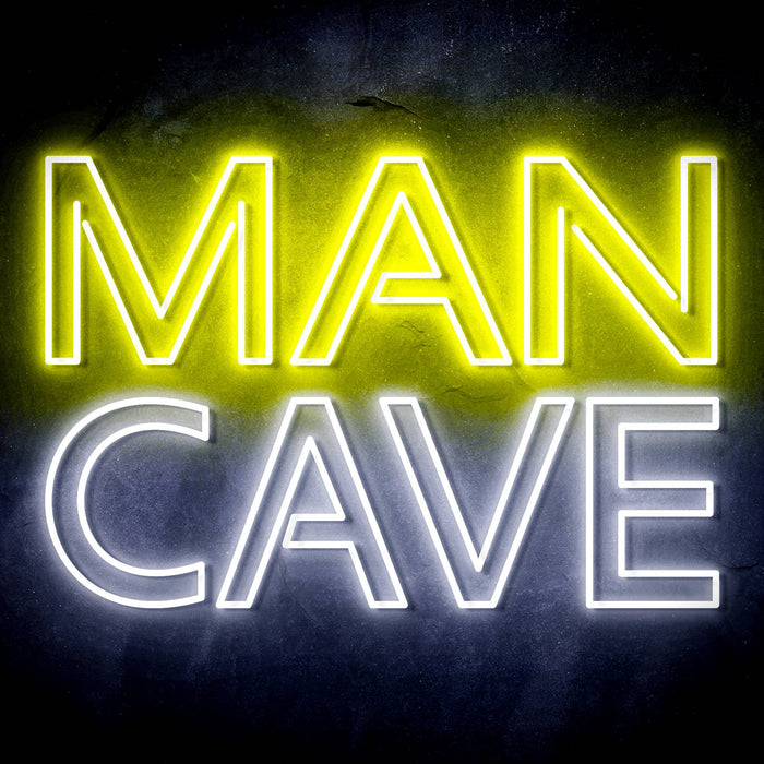Large Text Man Cave Ultra-Bright LED Sign with Remote (Neon-Style, LED Technology) - Way Up Gifts