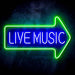 Live Music Arrow Ultra-Bright LED Sign with Remote (Neon-Style, LED Technology) - Way Up Gifts