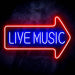 Live Music Arrow Ultra-Bright LED Sign with Remote (Neon-Style, LED Technology) - Way Up Gifts