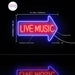 Live Music Arrow Ultra-Bright LED Sign with Remote (Neon-Style, LED Technology) - Way Up Gifts