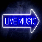 Live Music Arrow Ultra-Bright LED Sign with Remote (Neon-Style, LED Technology) - LED Gift Works