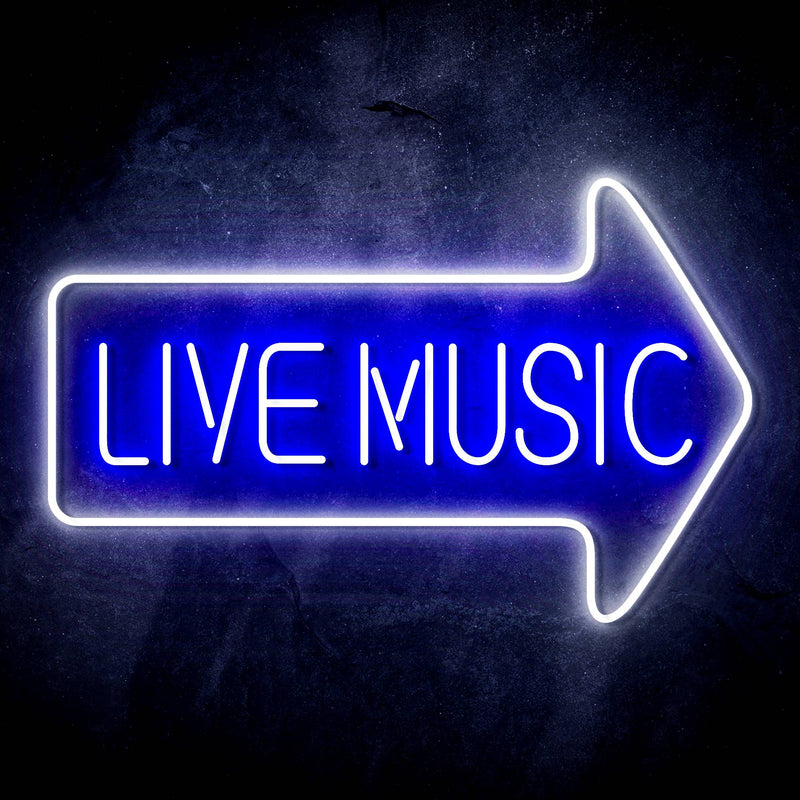 Live Music Arrow Ultra-Bright LED Sign with Remote (Neon-Style, LED Technology) - LED Gift Works