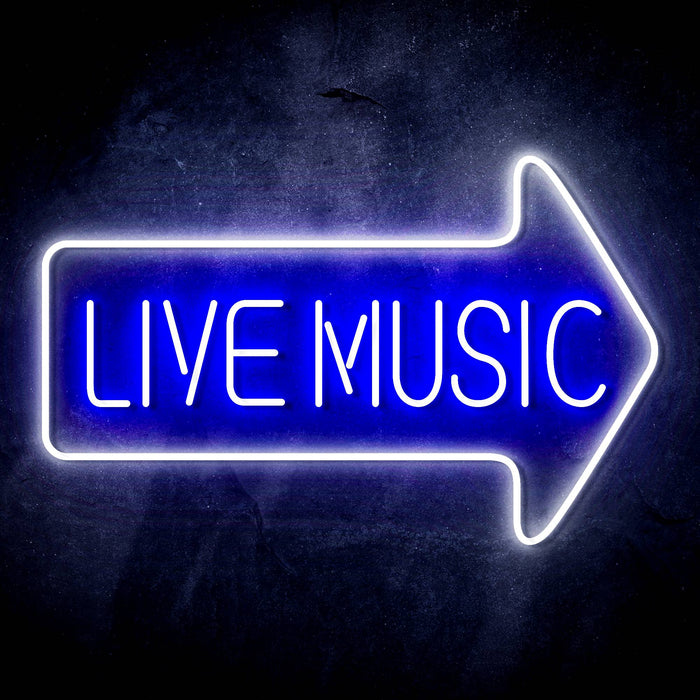 Live Music Arrow Ultra-Bright LED Sign with Remote (Neon-Style, LED Technology) - Way Up Gifts