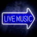 Live Music Arrow Ultra-Bright LED Sign with Remote (Neon-Style, LED Technology) - Way Up Gifts