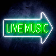 Live Music Arrow Ultra-Bright LED Sign with Remote (Neon-Style, LED Technology) - LED Gift Works