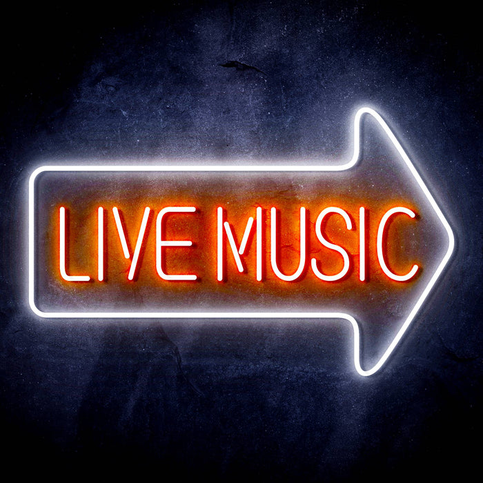 Live Music Arrow Ultra-Bright LED Sign with Remote (Neon-Style, LED Technology) - Way Up Gifts