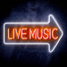 Live Music Arrow Ultra-Bright LED Sign with Remote (Neon-Style, LED Technology) - Way Up Gifts