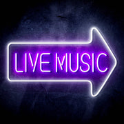 Live Music Arrow Ultra-Bright LED Sign with Remote (Neon-Style, LED Technology) - LED Gift Works