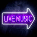 Live Music Arrow Ultra-Bright LED Sign with Remote (Neon-Style, LED Technology) - Way Up Gifts
