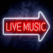 Live Music Arrow Ultra-Bright LED Sign with Remote (Neon-Style, LED Technology) - Way Up Gifts