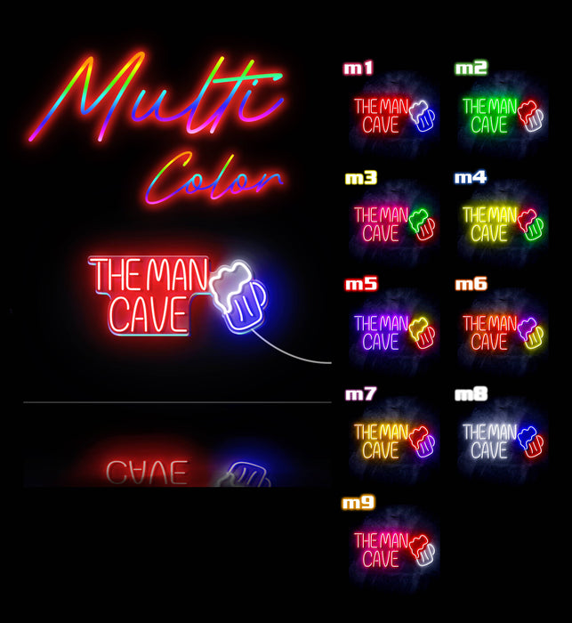 The Man Cave Ultra-Bright LED Sign with Remote (Neon-Style, LED Technology) - Way Up Gifts