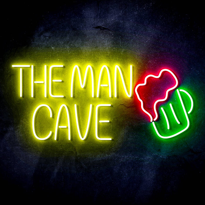 The Man Cave Ultra-Bright LED Sign with Remote (Neon-Style, LED Technology) - Way Up Gifts