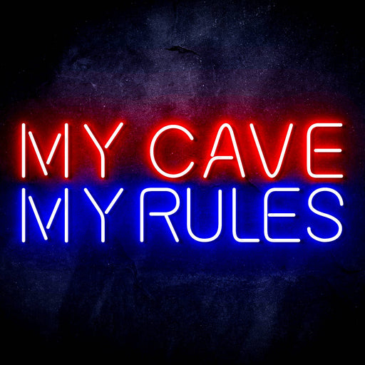 My Man Cave My Rules Ultra-Bright LED Sign with Remote (Neon-Style, LED Technology) - Way Up Gifts