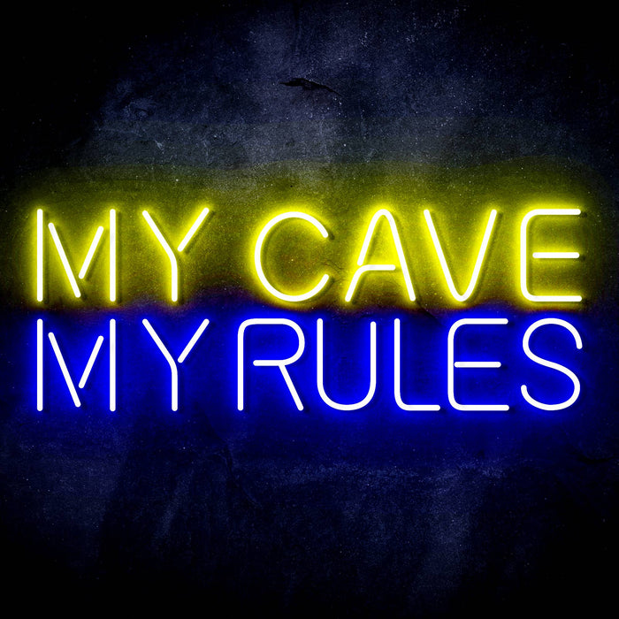 My Man Cave My Rules Ultra-Bright LED Sign with Remote (Neon-Style, LED Technology) - Way Up Gifts