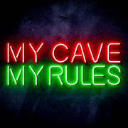 My Man Cave My Rules Ultra-Bright LED Sign with Remote (Neon-Style, LED Technology) - LED Gift Works