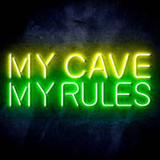 My Man Cave My Rules Ultra-Bright LED Sign with Remote (Neon-Style, LED Technology) - LED Gift Works