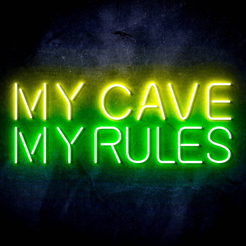 My Man Cave My Rules Ultra-Bright LED Sign with Remote (Neon-Style, LED Technology) - LED Gift Works