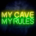 My Man Cave My Rules Ultra-Bright LED Sign with Remote (Neon-Style, LED Technology) - Way Up Gifts