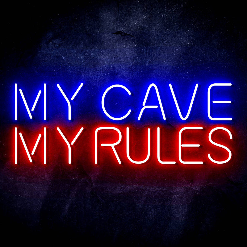 My Man Cave My Rules Ultra-Bright LED Sign with Remote (Neon-Style, LED Technology) - LED Gift Works